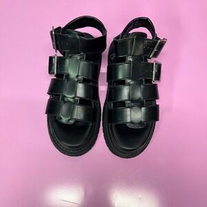 Fisherman lug Bottom Gladiator Platform Sandals Buckle Straps Y2K